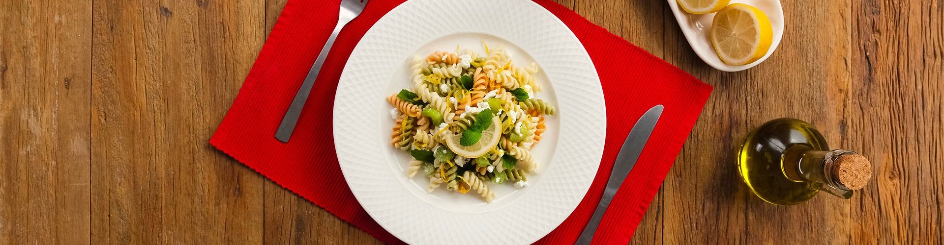 Salada de Macarrão Tricolori ao Molho de Limão Siciliano Galo