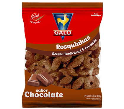 Embalagem Rosquinhas Galo Sabor Chocolate