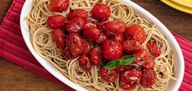 Receita Espaguete com Tomates Confit