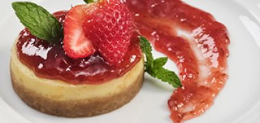 Receita Mini cheesecake de morango