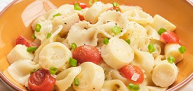 Receita Macarrão com Palmito e Tomate
