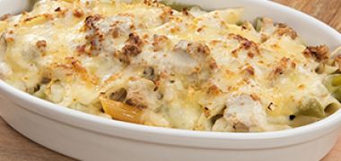 Receita Macarrão Gratinado com Molho Branco e Atum