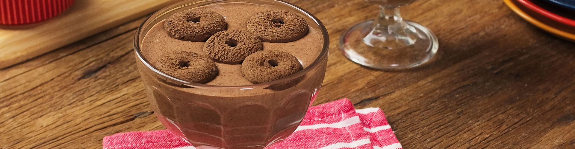 Mousse de Rosquinhas de Chocolate