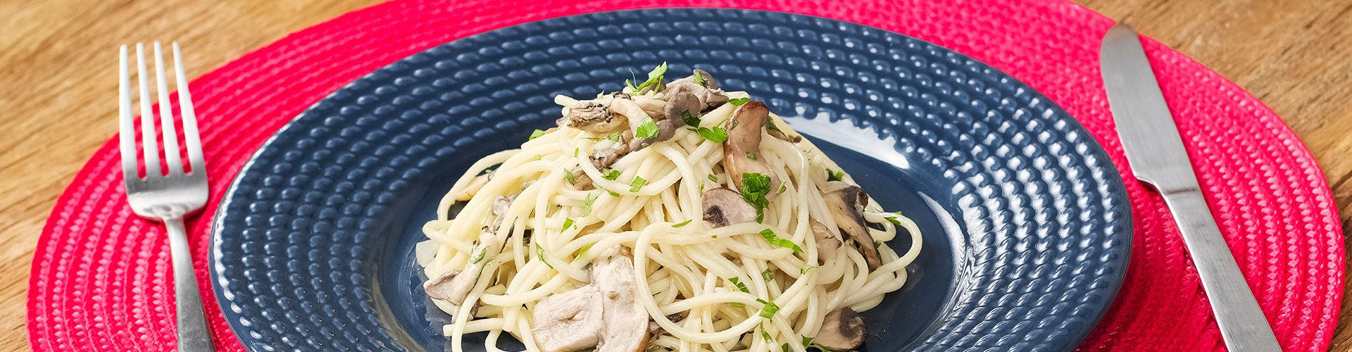 Macarrão Espaguete com Cogumelos