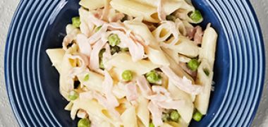 Receita Penne com Ervilha e Presunto