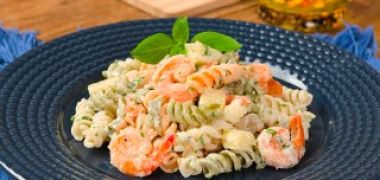 Receita Salada de Macarrão com Camarão