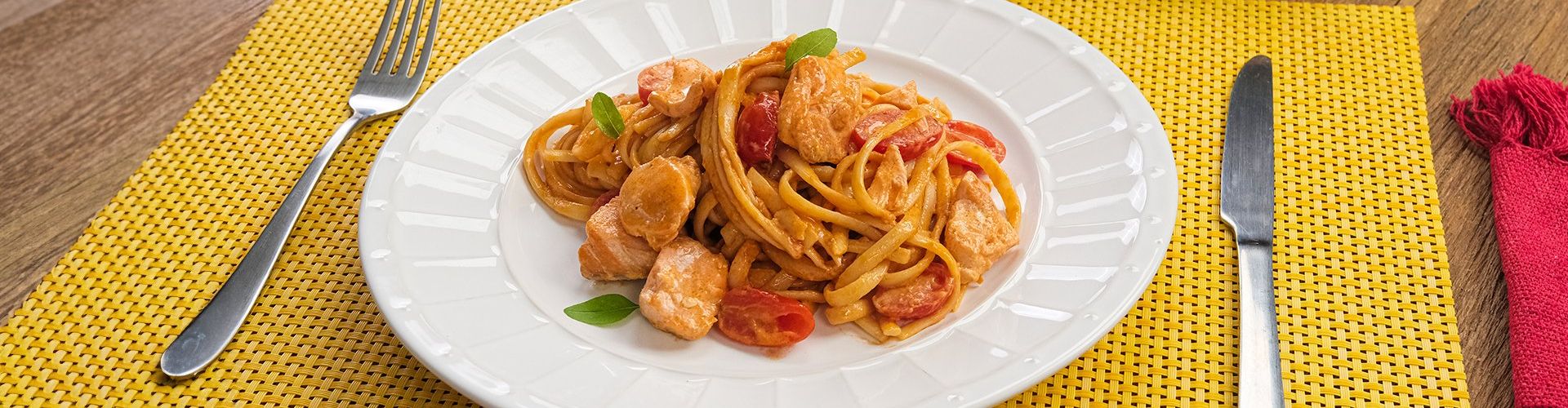 Linguine com Salmão