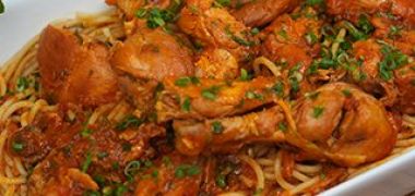 Receita Macarrão com Frango Caipira