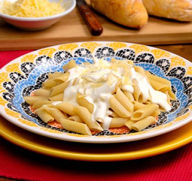 Receita Macarrão com Creme de Leite