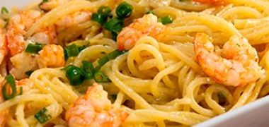 Receita Macarrão com Camarão