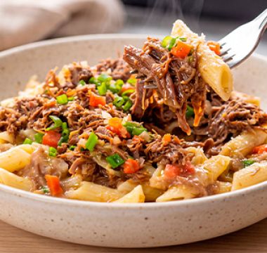 Macarrão com carne de sol