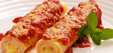 Receita Canelone de Presunto e Queijo